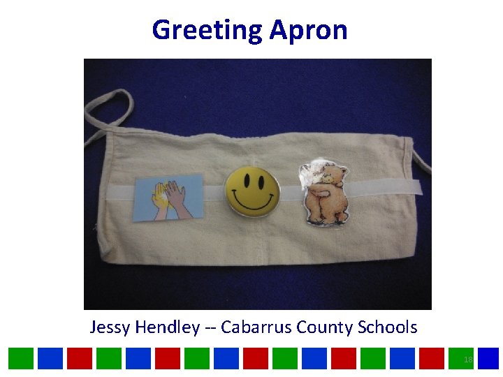 Greeting Apron Jessy Hendley -- Cabarrus County Schools 18 