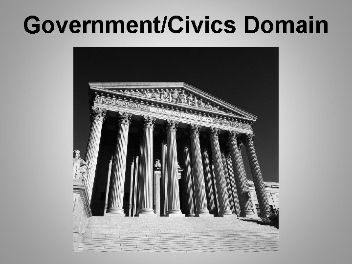 Government/Civics Domain 