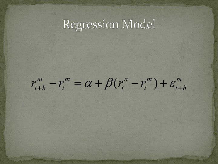 Regression Model 