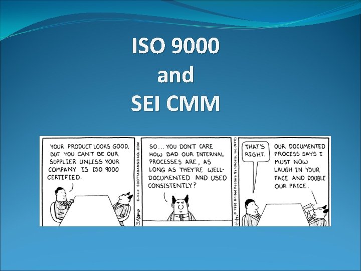 ISO 9000 and SEI CMM 