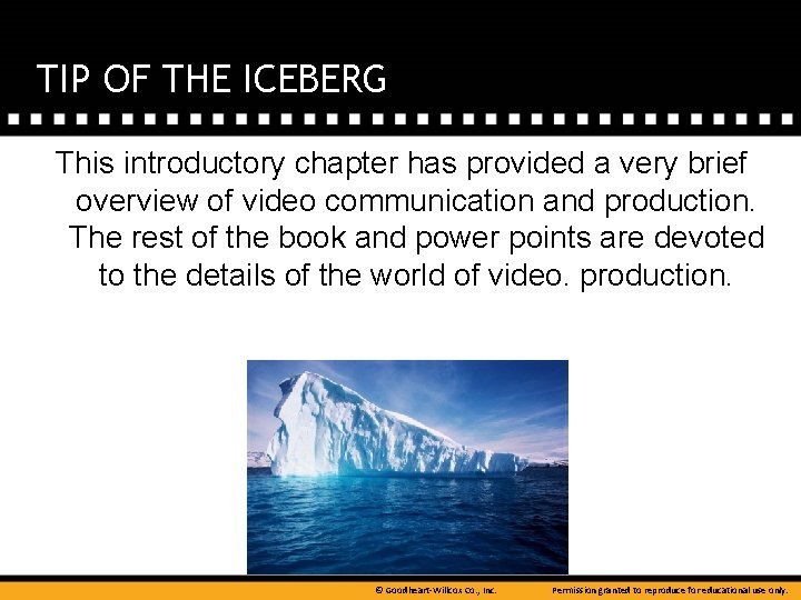 TIP OF THE ICEBERG This introductory chapter has provided a very brief overview of