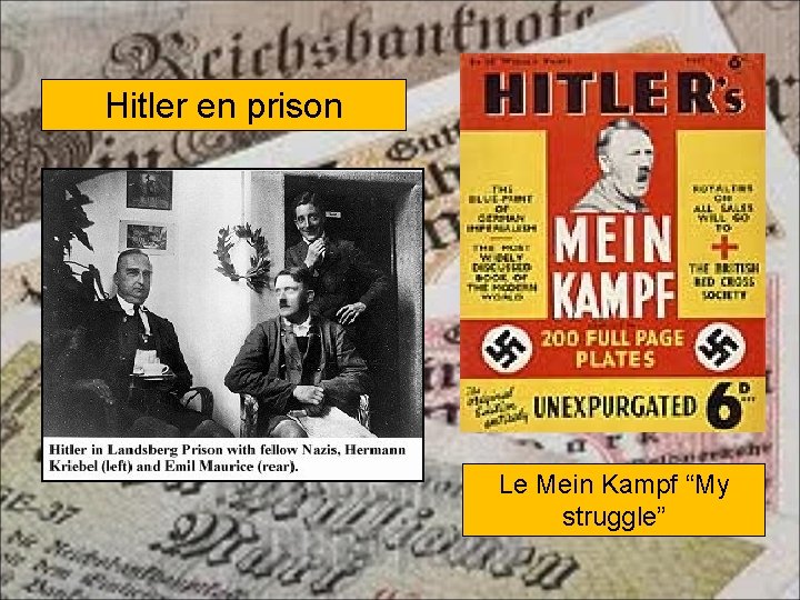 Hitler en prison Le Mein Kampf “My struggle” 