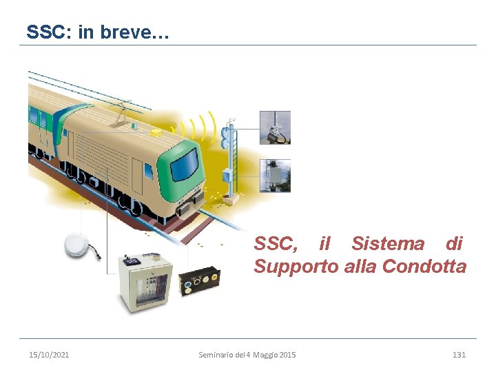 SSC: in breve… SSC, il Sistema di Supporto alla Condotta 15/10/2021 Seminario del 4