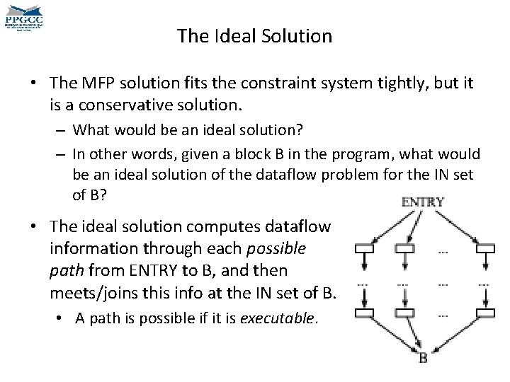 The Ideal Solution • The MFP solution fits the constraint system tightly, but it