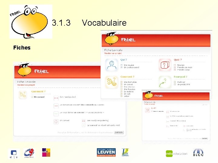 3. 1. 3 Fiches Vocabulaire 