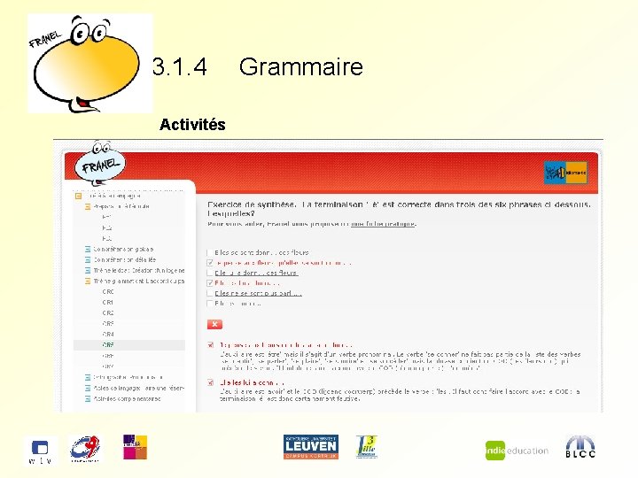 3. 1. 4 Activités Grammaire 