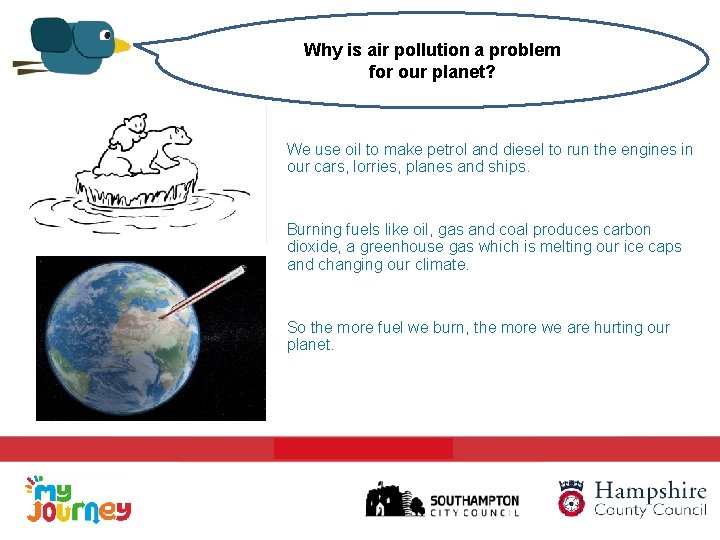 Why is air pollution a problem for our planet? We use oil to make