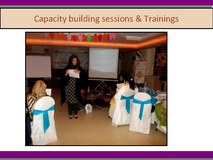Capacity building sessions & Trainings 