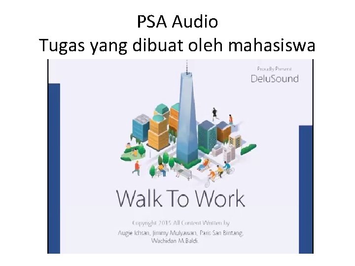 PSA Audio Tugas yang dibuat oleh mahasiswa 