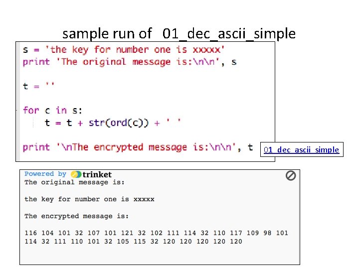 sample run of 01_dec_ascii_simple 
