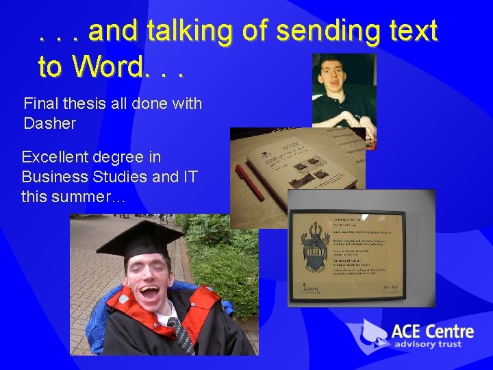 . . . and talking of sending text to Word. . . Final thesis . . . and talking of sending text to Word. . . Final thesis