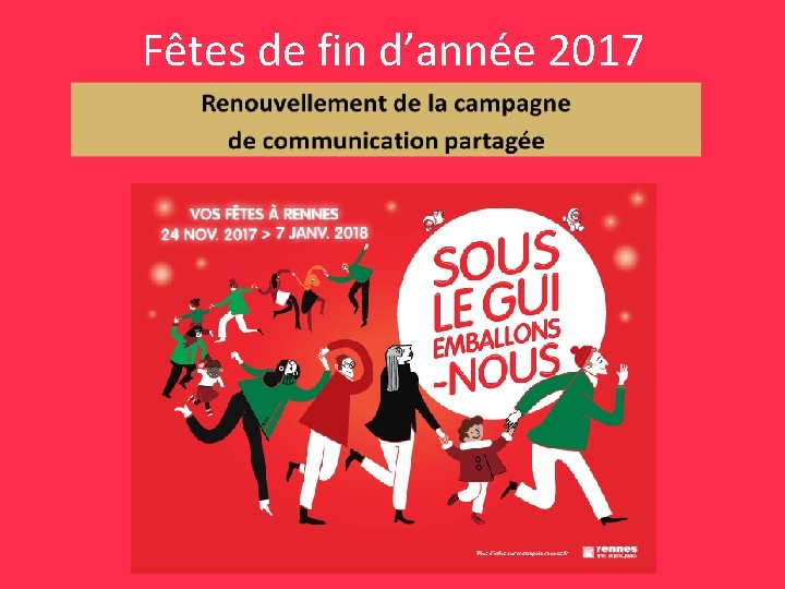 Fêtes de fin d’année 2017 