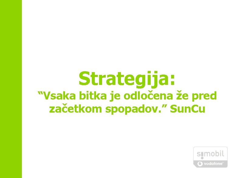 Strategija: “Vsaka bitka je odločena že pred začetkom spopadov. ” Sun. Cu 