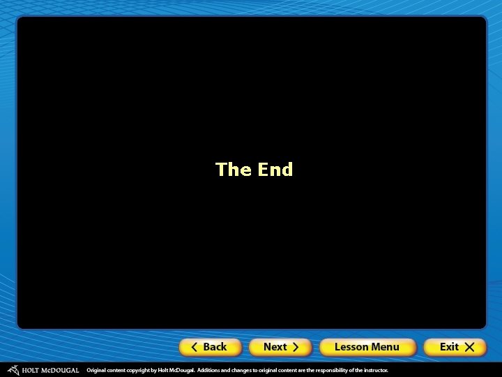 The End 