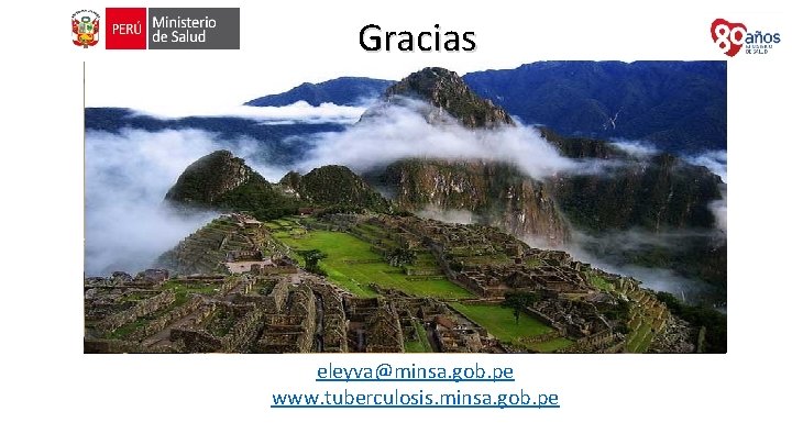 Gracias eleyva@minsa. gob. pe www. tuberculosis. minsa. gob. pe 