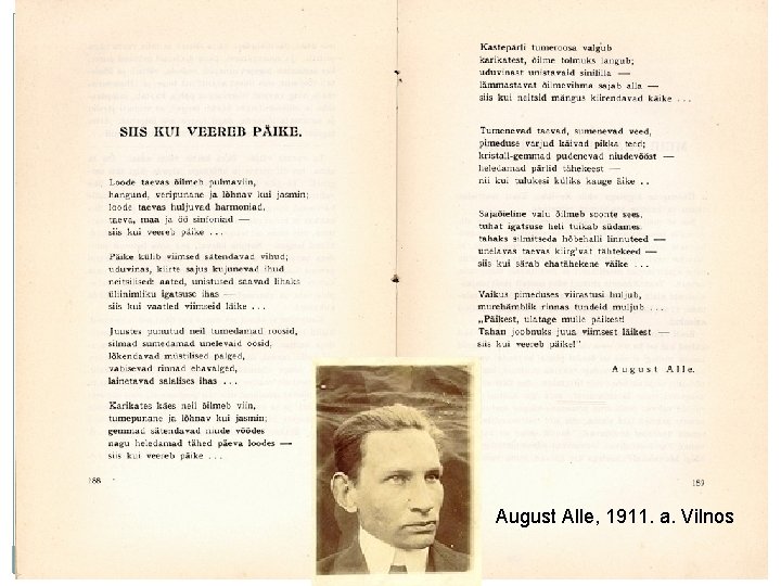 August Alle, 1911. a. Vilnos 
