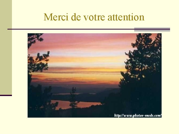 Merci de votre attention 