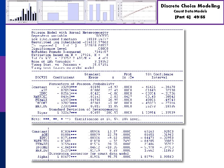 Discrete Choice Modeling Count Data Models [Part 6] 49/55 