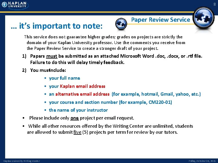 8 … it’s important to note: Paper Review Service This service does not guarantee 8 … it’s important to note: Paper Review Service This service does not guarantee