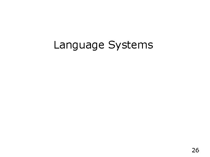 Language Systems 26 