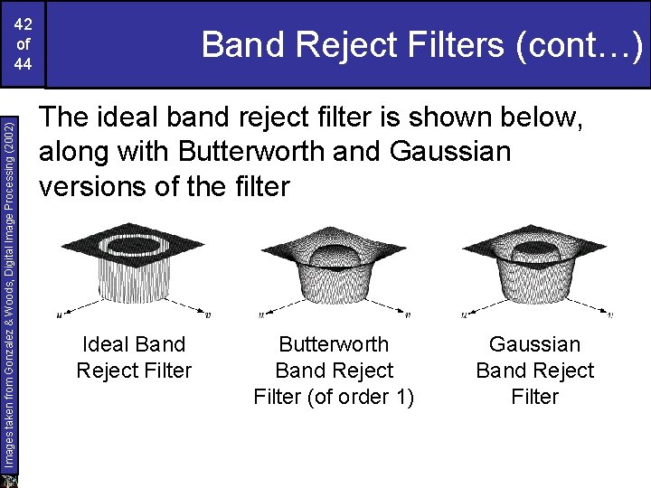 Images taken from Gonzalez & Woods, Digital Image Processing (2002) 42 of 44 Band