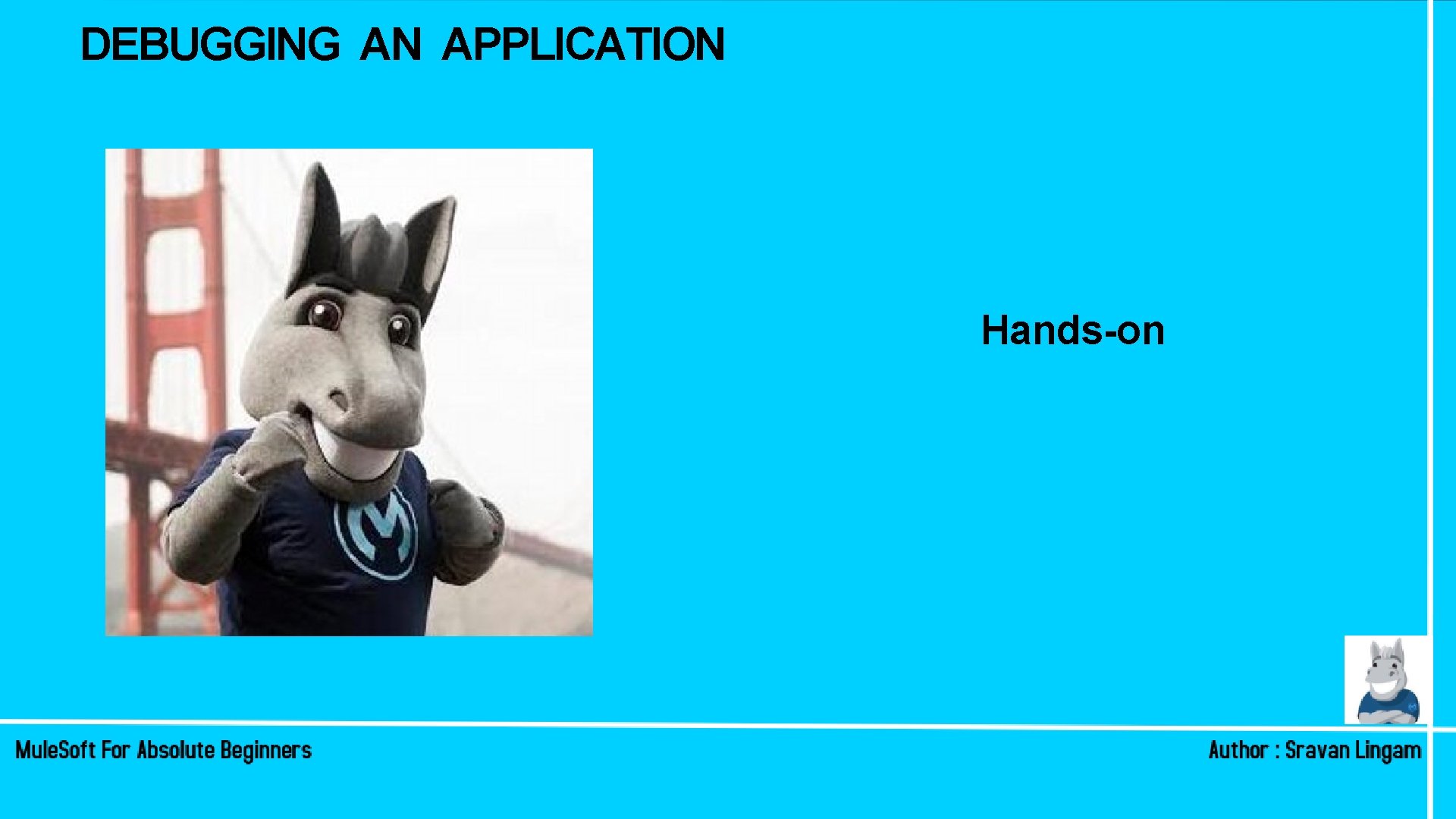 DEBUGGING AN APPLICATION Hands-on DEBUGGING AN APPLICATION Hands-on