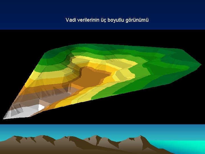 Vadi verilerinin üç boyutlu görünümü 