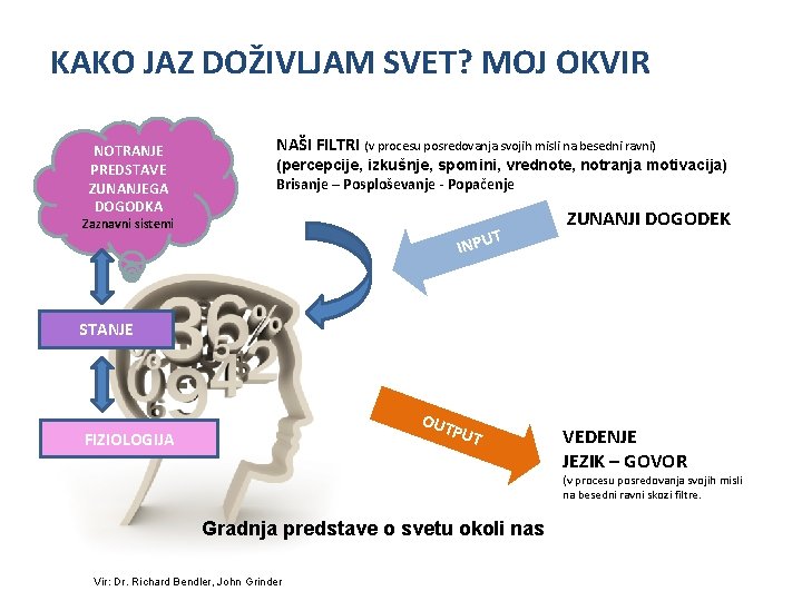 KAKO JAZ DOŽIVLJAM SVET? MOJ OKVIR NOTRANJE PREDSTAVE ZUNANJEGA DOGODKA NAŠI FILTRI (v procesu