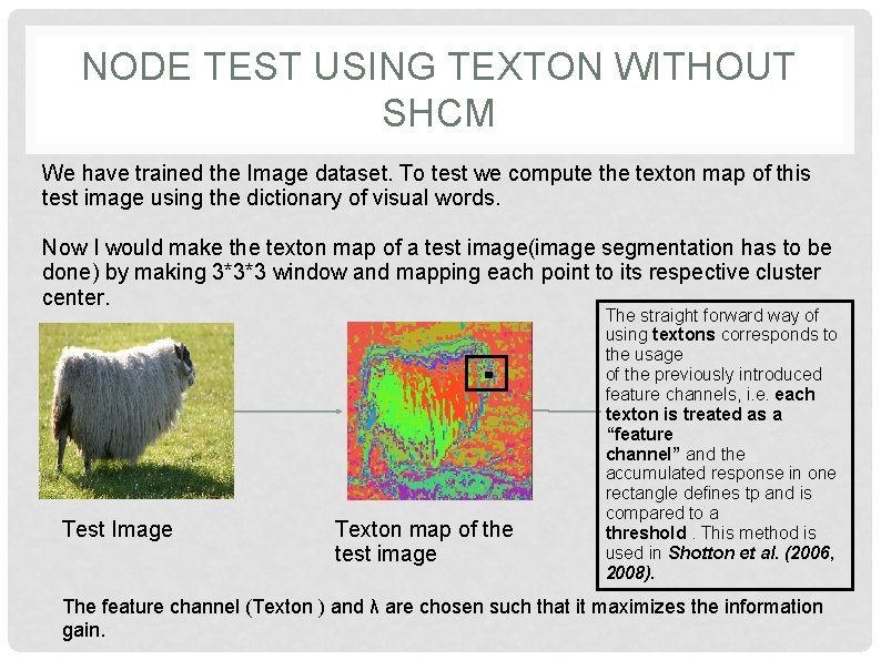 NODE TEST USING TEXTON WITHOUT SHCM We have trained the Image dataset. To test NODE TEST USING TEXTON WITHOUT SHCM We have trained the Image dataset. To test