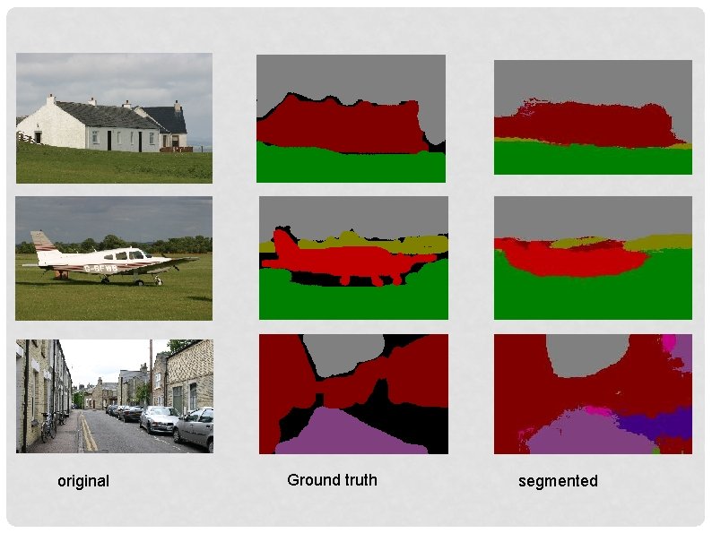 original Ground truth segmented original Ground truth segmented