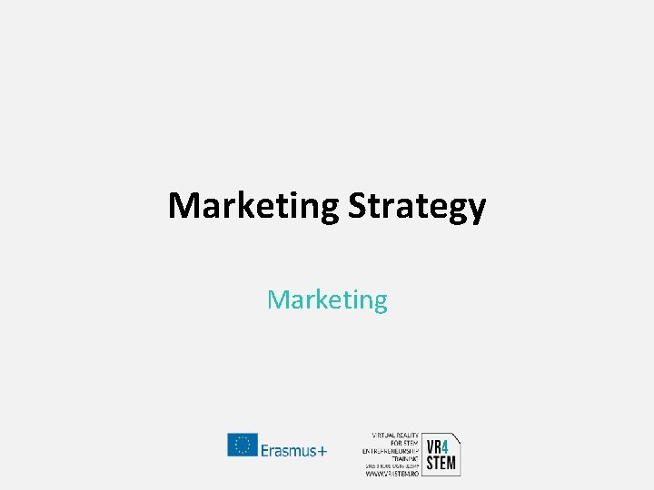 Marketing Strategy Marketing 