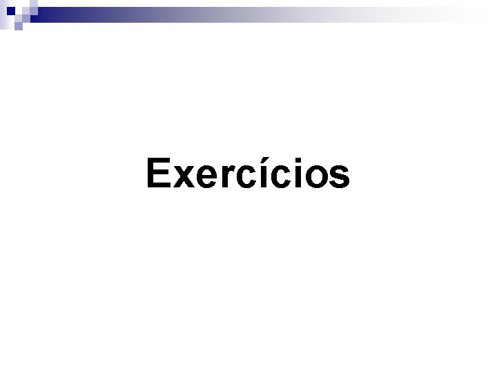 Exercícios 