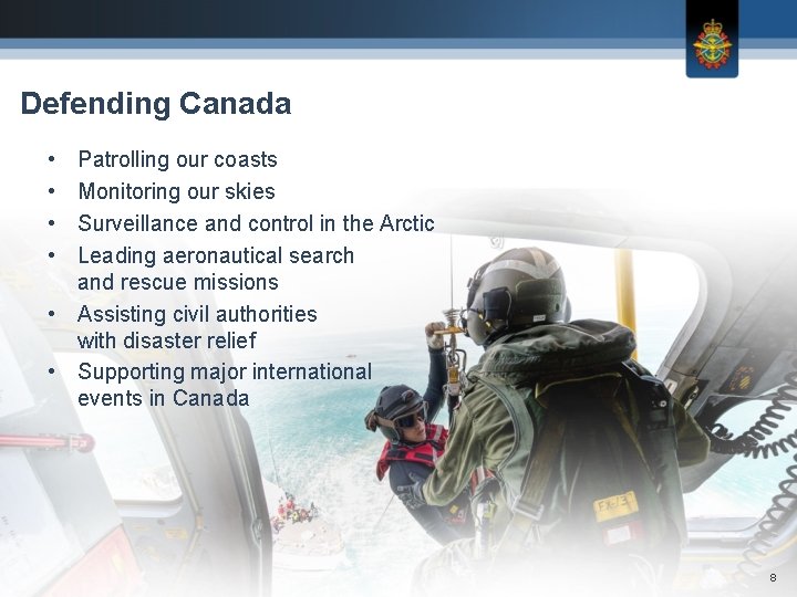 Defending Canada • • Patrolling our coasts Monitoring our skies Surveillance and control in Defending Canada • • Patrolling our coasts Monitoring our skies Surveillance and control in