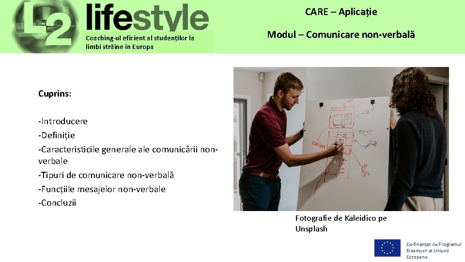 CARE– –Application Aplicație Coaching-ul eficient al studenților la limbi străine în Europa Module Modul––Non-verbal