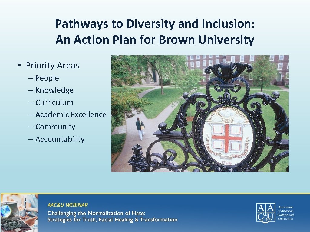 Pathways to Diversity and Inclusion: An Action Plan for Brown University • Priority Areas