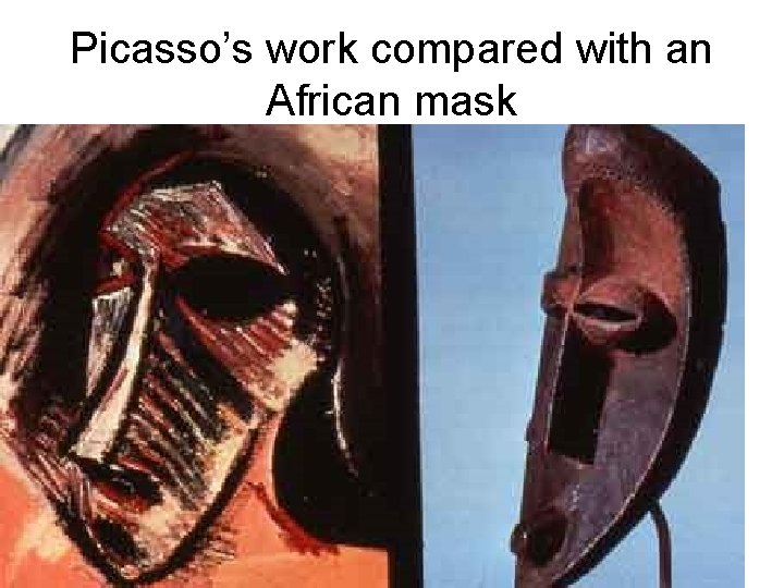 Picasso’s work compared with an African mask 