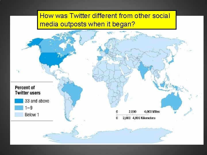 How was Twitter different from other social media outposts when it began? 