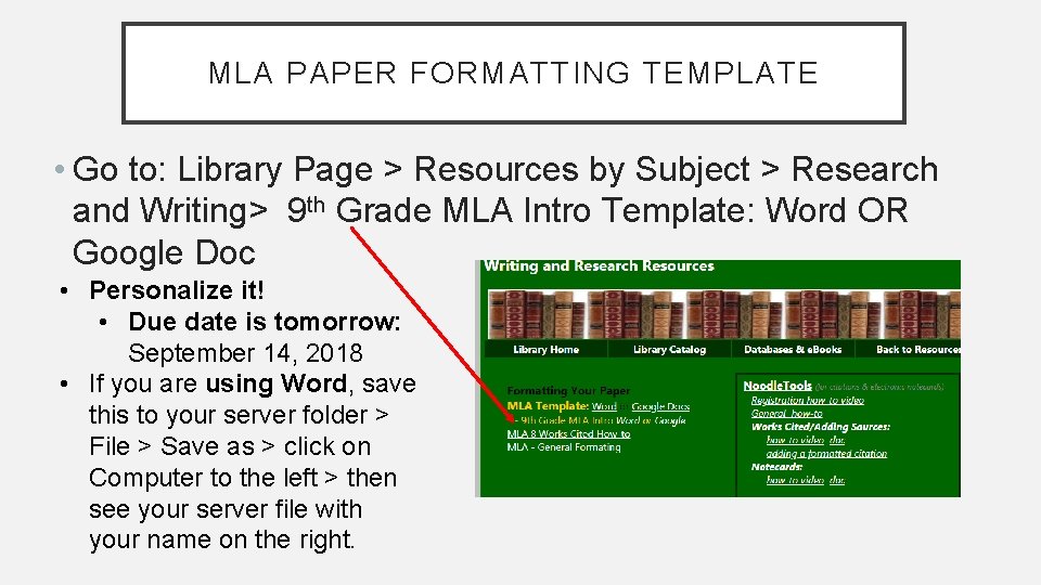MLA PAPER FORMATTING TEMPLATE • Go to: Library Page > Resources by Subject > MLA PAPER FORMATTING TEMPLATE • Go to: Library Page > Resources by Subject >