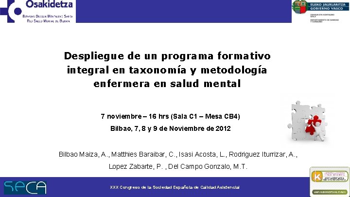 Despliegue de un programa formativo integral en taxonomía y metodología enfermera en salud mental