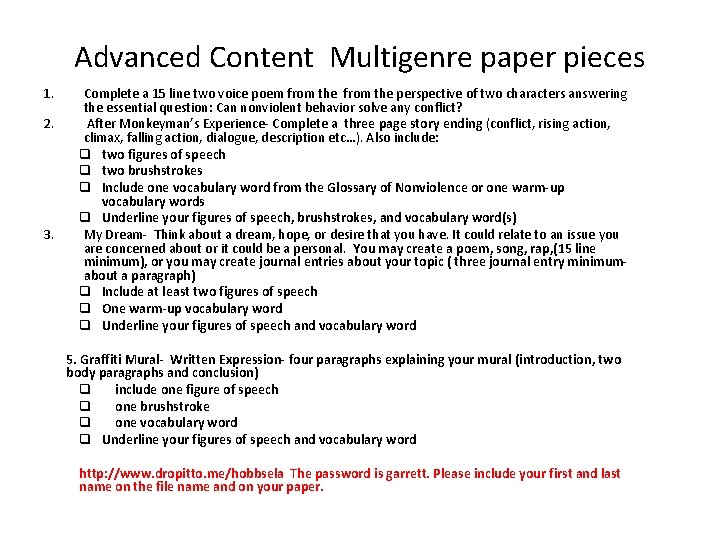 multigenre paper assignments