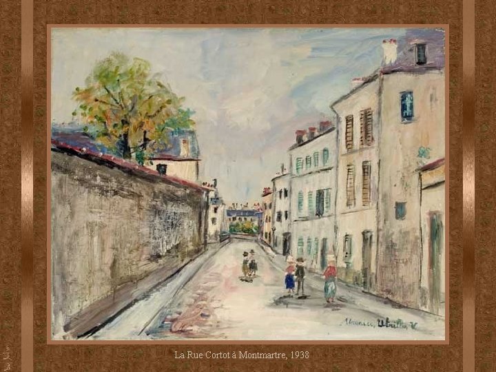 La Rue Cortot à Montmartre, 1938 