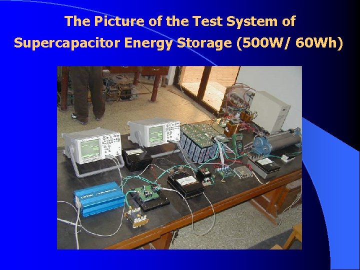 The Picture of the Test System of Supercapacitor Energy Storage (500 W/ 60 Wh)