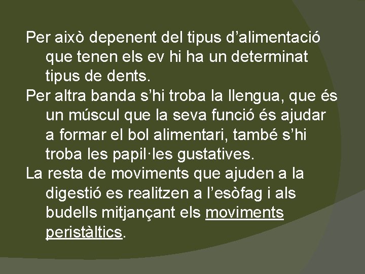 Per això depenent del tipus d’alimentació que tenen els ev hi ha un determinat