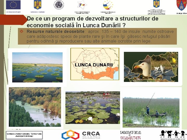 De ce un program de dezvoltare a structurilor de economie socială în Lunca Dunării