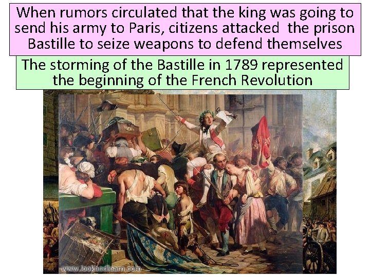 When rumors circulated that the king was going to send his army to Paris,