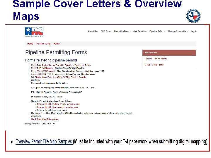 Sample Cover Letters & Overview Maps Sample Cover Letters & Overview Maps