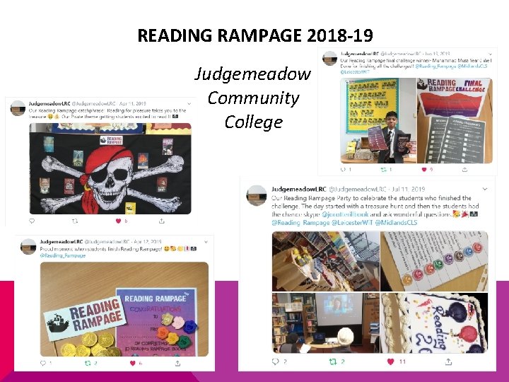 READING RAMPAGE 2018 -19 Judgemeadow Community College 