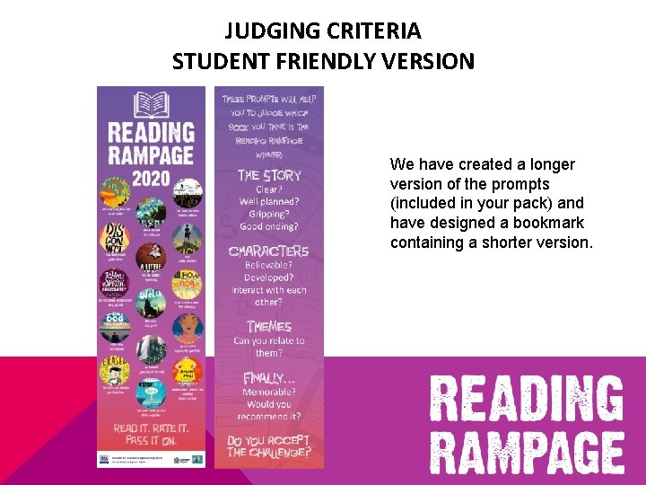 JUDGING CRITERIA STUDENT FRIENDLY VERSION We have created a longer version of the prompts