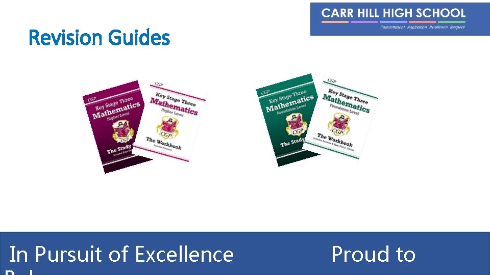 Revision Guides In Pursuit of Excellence Proud to 