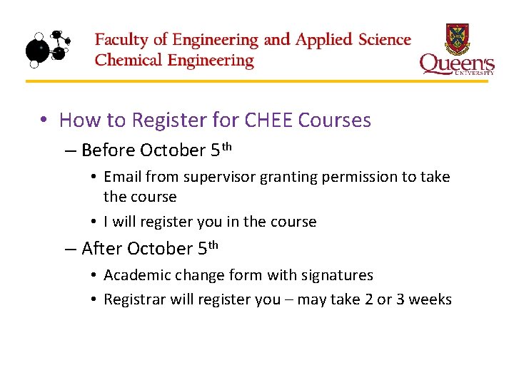  • How to Register for CHEE Courses – Before October 5 th •